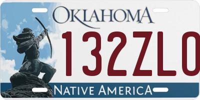 OK license plate 132ZLO