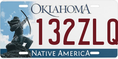 OK license plate 132ZLQ