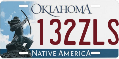 OK license plate 132ZLS