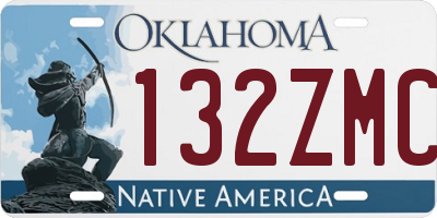 OK license plate 132ZMC