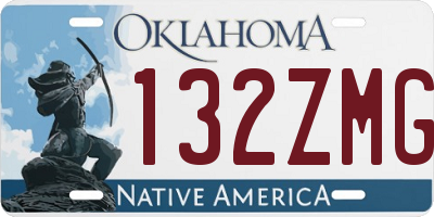 OK license plate 132ZMG