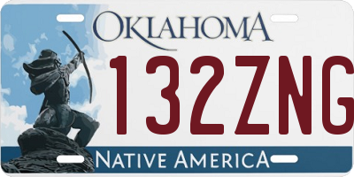 OK license plate 132ZNG