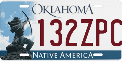 OK license plate 132ZPC