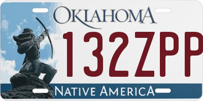 OK license plate 132ZPP
