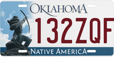 OK license plate 132ZQF
