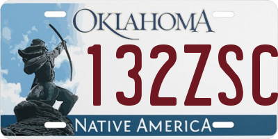 OK license plate 132ZSC
