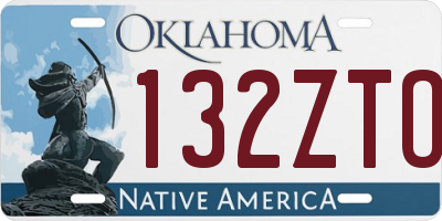 OK license plate 132ZTO