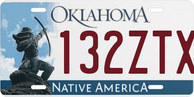OK license plate 132ZTX