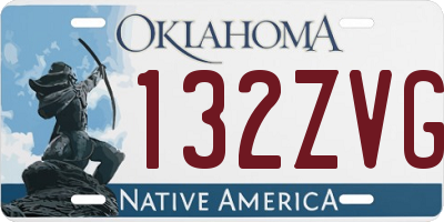 OK license plate 132ZVG