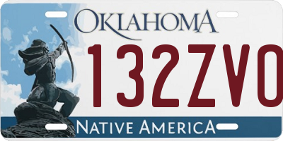OK license plate 132ZVO