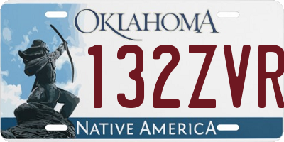 OK license plate 132ZVR