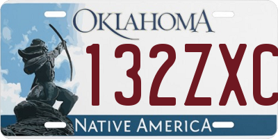 OK license plate 132ZXC