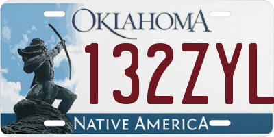 OK license plate 132ZYL