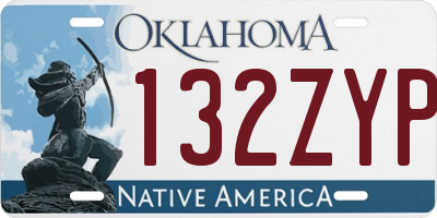 OK license plate 132ZYP