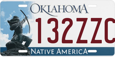 OK license plate 132ZZC