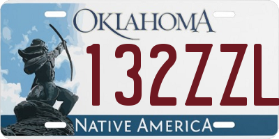 OK license plate 132ZZL