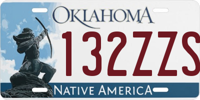 OK license plate 132ZZS