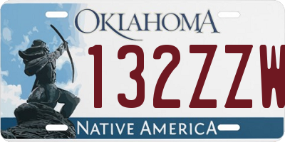 OK license plate 132ZZW
