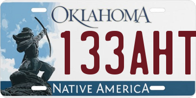 OK license plate 133AHT