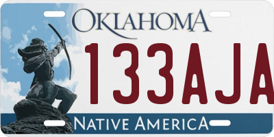 OK license plate 133AJA