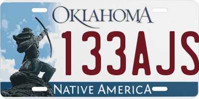 OK license plate 133AJS