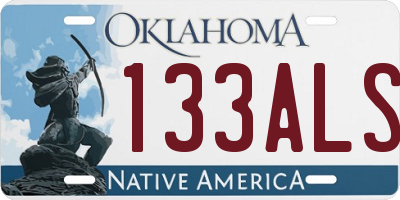 OK license plate 133ALS