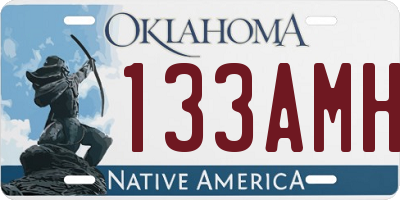 OK license plate 133AMH