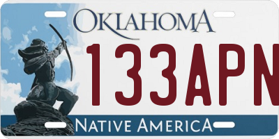 OK license plate 133APN
