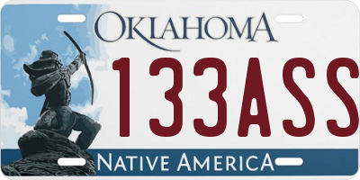 OK license plate 133ASS