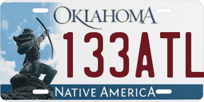 OK license plate 133ATL