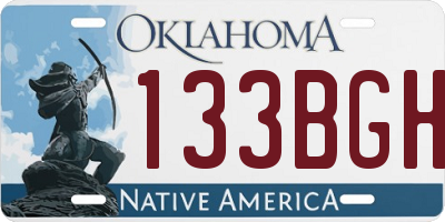 OK license plate 133BGH