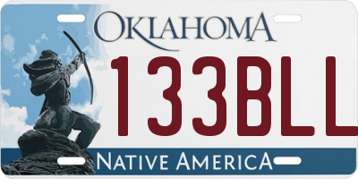 OK license plate 133BLL
