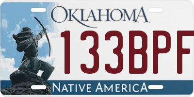 OK license plate 133BPF