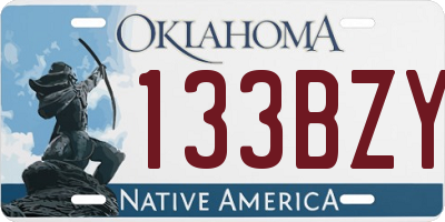 OK license plate 133BZY