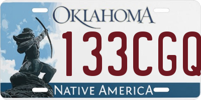 OK license plate 133CGQ