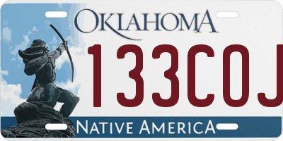 OK license plate 133COJ