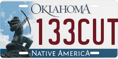 OK license plate 133CUT