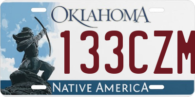OK license plate 133CZM