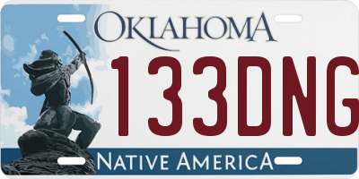 OK license plate 133DNG