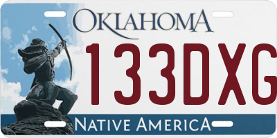 OK license plate 133DXG