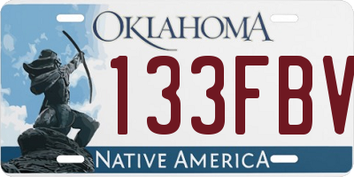 OK license plate 133FBV