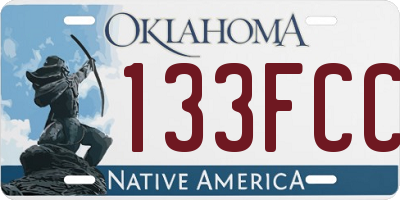 OK license plate 133FCC