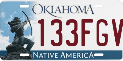 OK license plate 133FGV