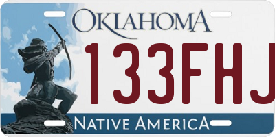 OK license plate 133FHJ