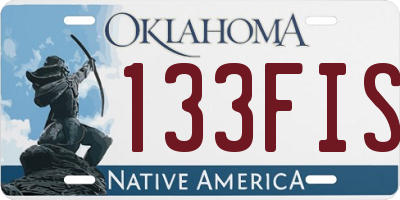 OK license plate 133FIS