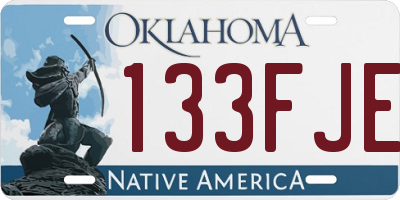 OK license plate 133FJE