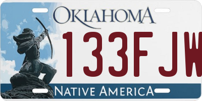 OK license plate 133FJW