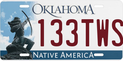 OK license plate 133TWS