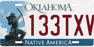 OK license plate 133TXV