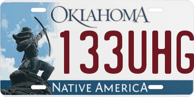 OK license plate 133UHG